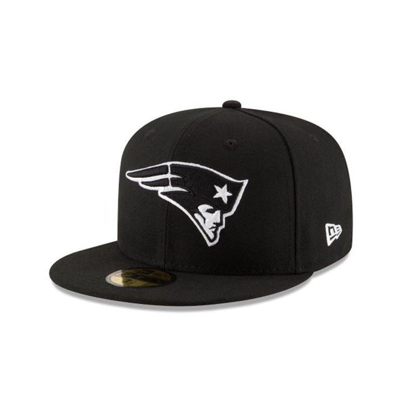 NFL New England Patriots 59Fifty Fitted (VQB1502) - Black New Era Caps